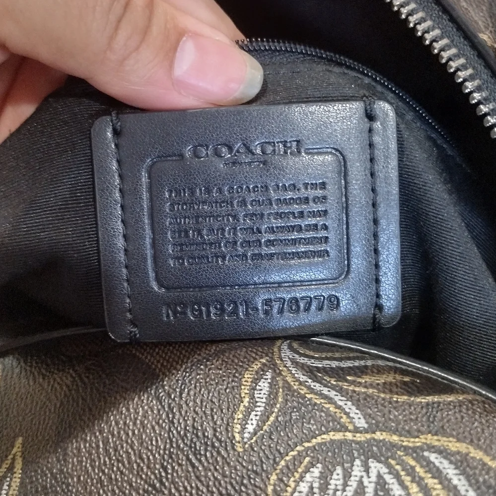 Coach Jordyn Signature Canvas Tulip Brown Backpack Like new
